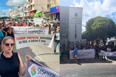 Servidores públicos municipais protestam ameaçam paralisação geral