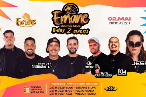 Ernane Lounge Club celebra segundo aniversário com maratona de música e palco 360°