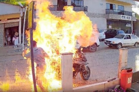 Morre mãe de homem que ateou fogo na própria moto em abordagem policial no ES